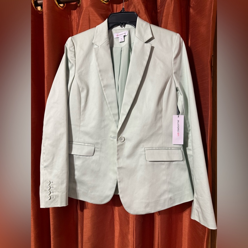 NWT Light Green Blazer Liz Claiborne